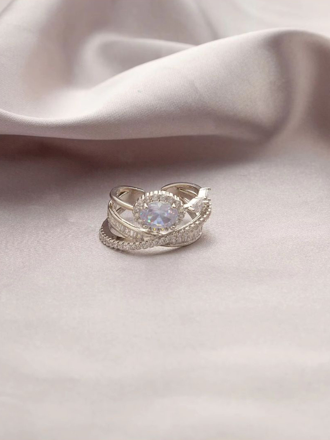 SALTY Royal Diamond Crown Ring For Women & Girls Finger Ring Jewellery Accessories