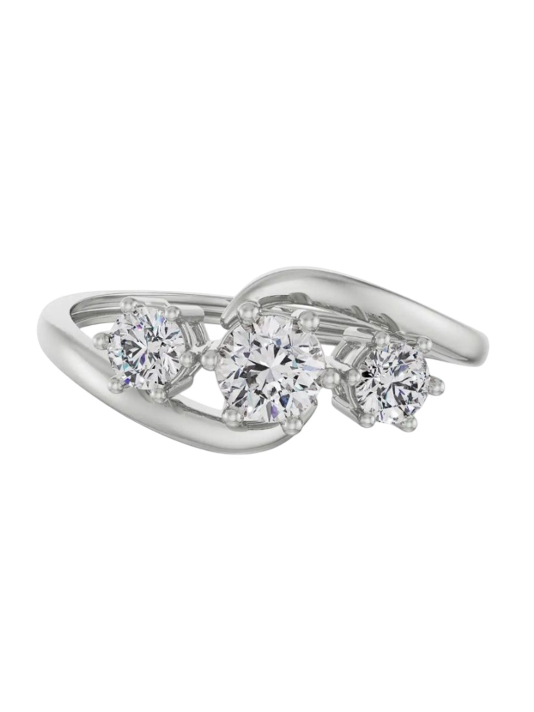 Emori Triple Solitaire Lab Diamond Ring in 18KT Gold