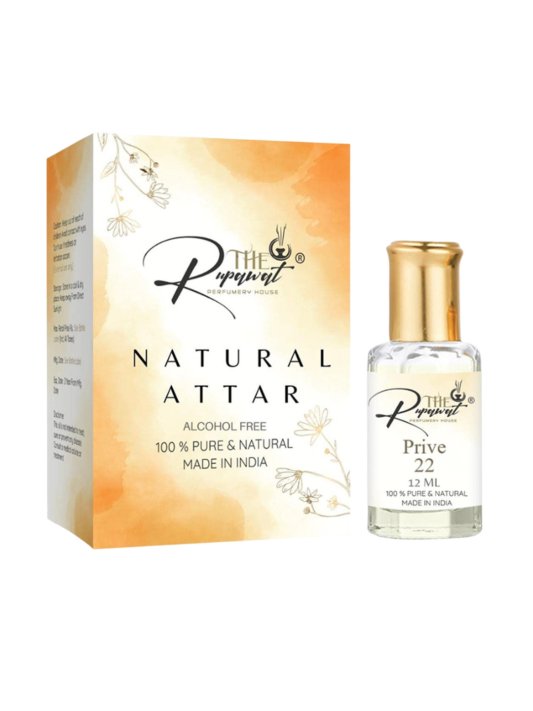 THE RUPAWAT Perfumery House Prive 22 Natural & Alcohol Free Attar 12 ml
