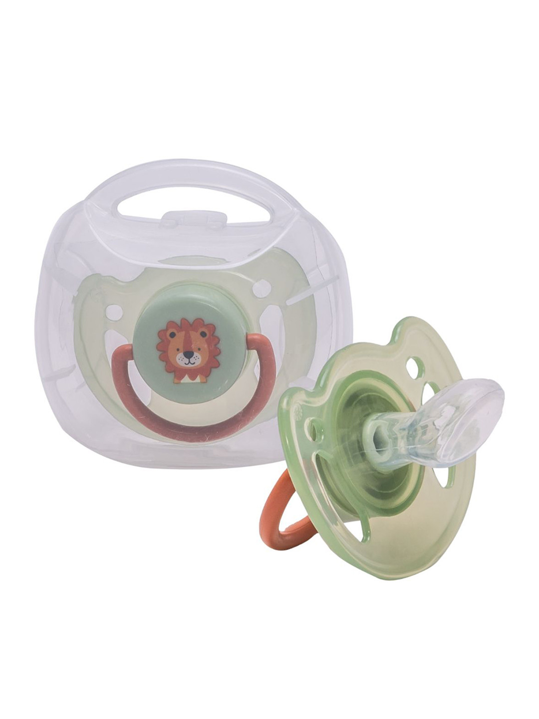 Adore Vento Snr - The Orthodontic Vented Pacifier with Multipurpose Storage Case-Green