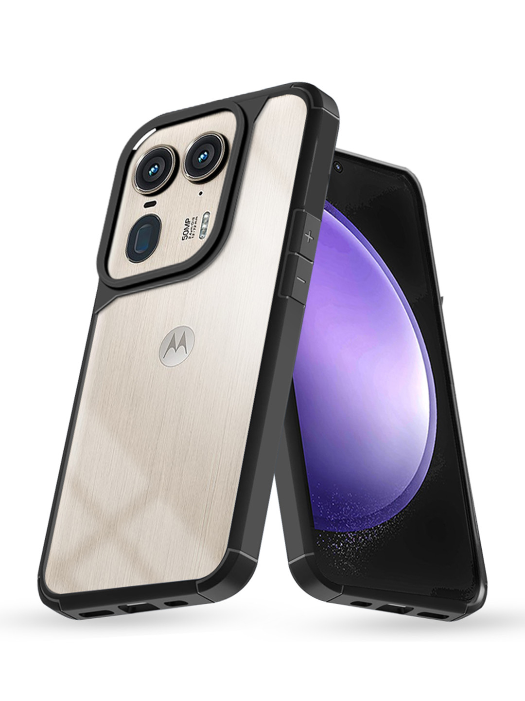 Karwan Solid Motorola 50 Ultra 5G Shockproof Bumper Back Case