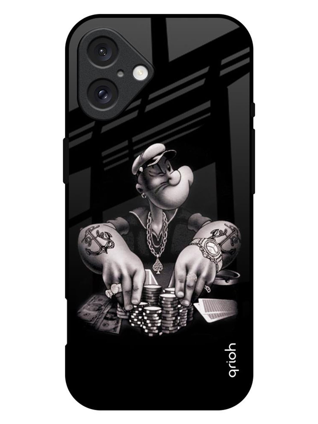 QRIOH Gambling Problem Printed iPhone 16 Plus Back Case