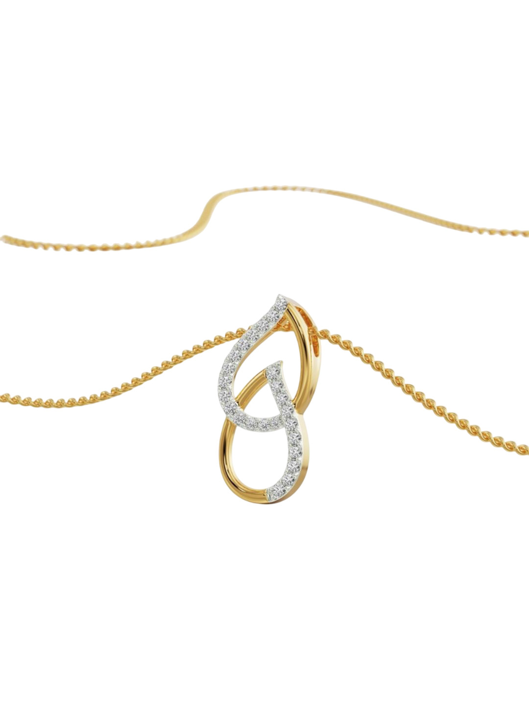 Emori Regal Pear Lab Diamond Pendant in 18KT Gold