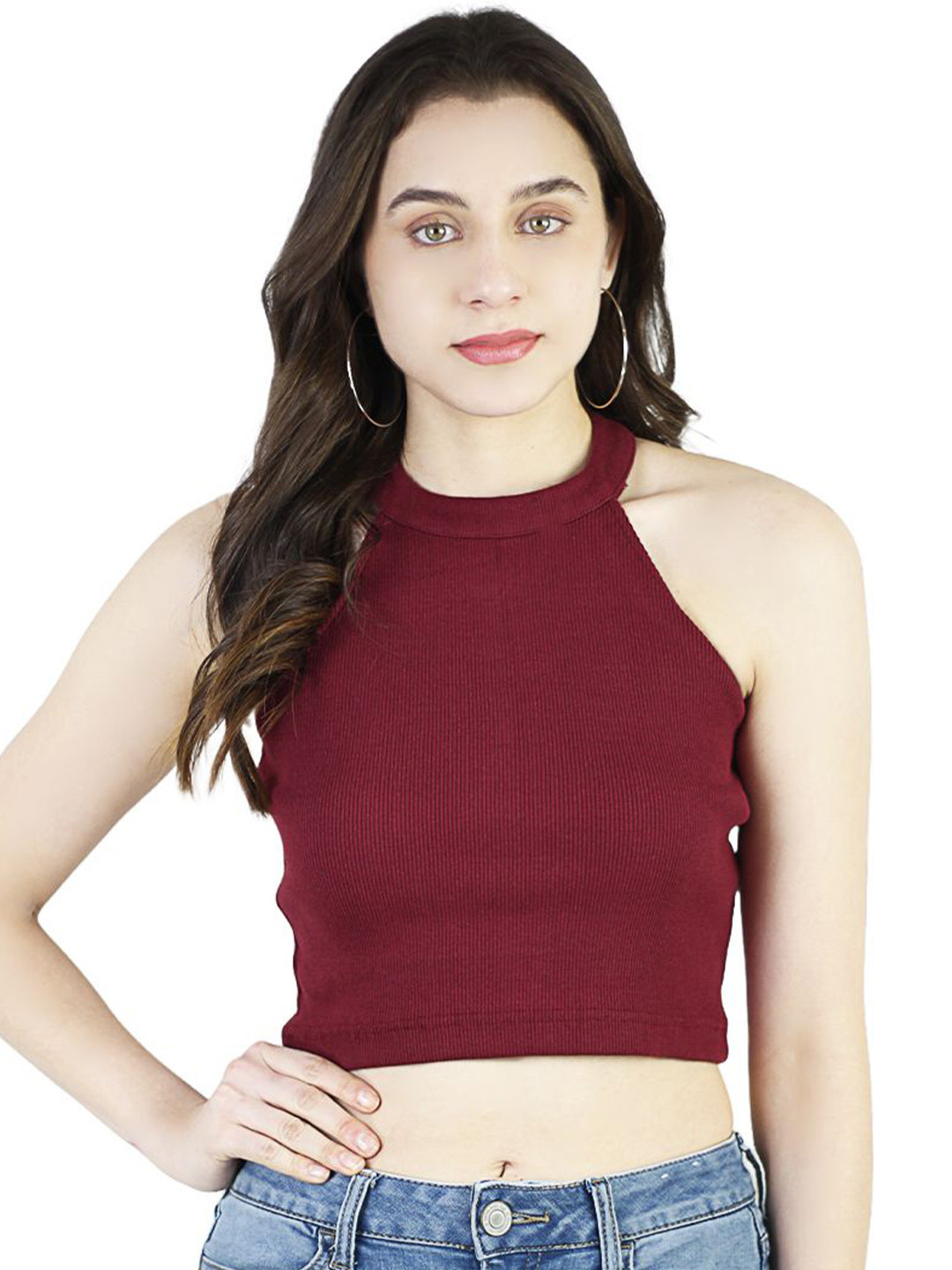 ARTYSKA Women Halter Neck Crop Top