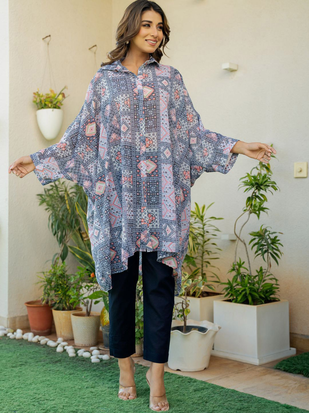 HOUSE OF JAMOTI Black Bean Printed Co-ord Set