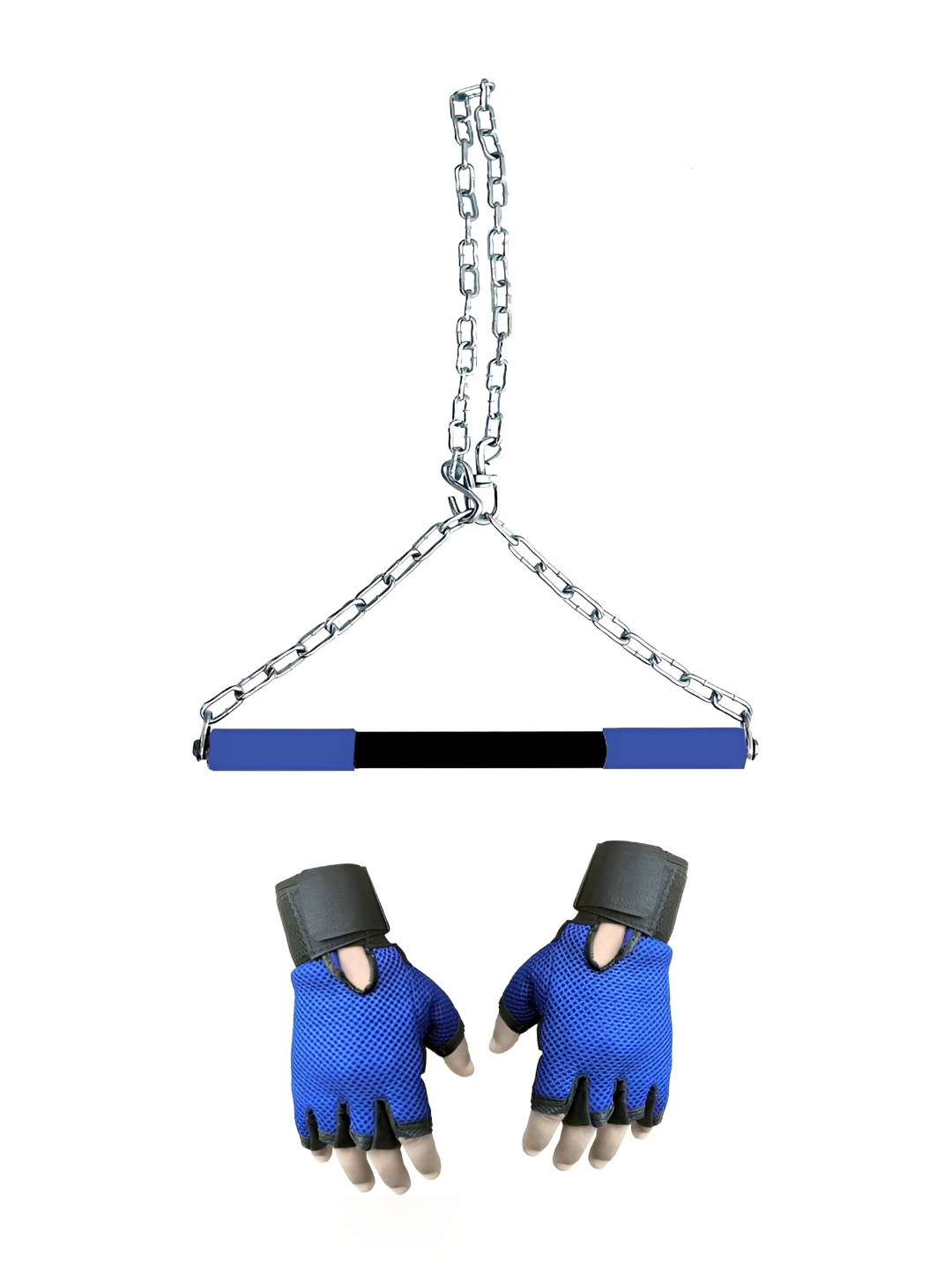 YMD Pair Of Gloves With Rod Chain Workout Accessories