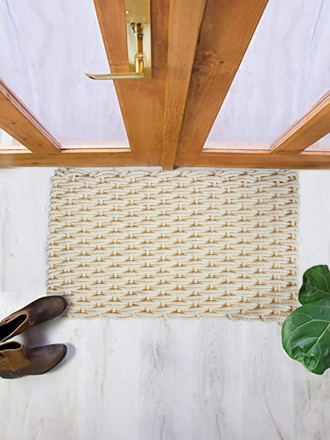 Cortina Beige Textured Coir Doormat