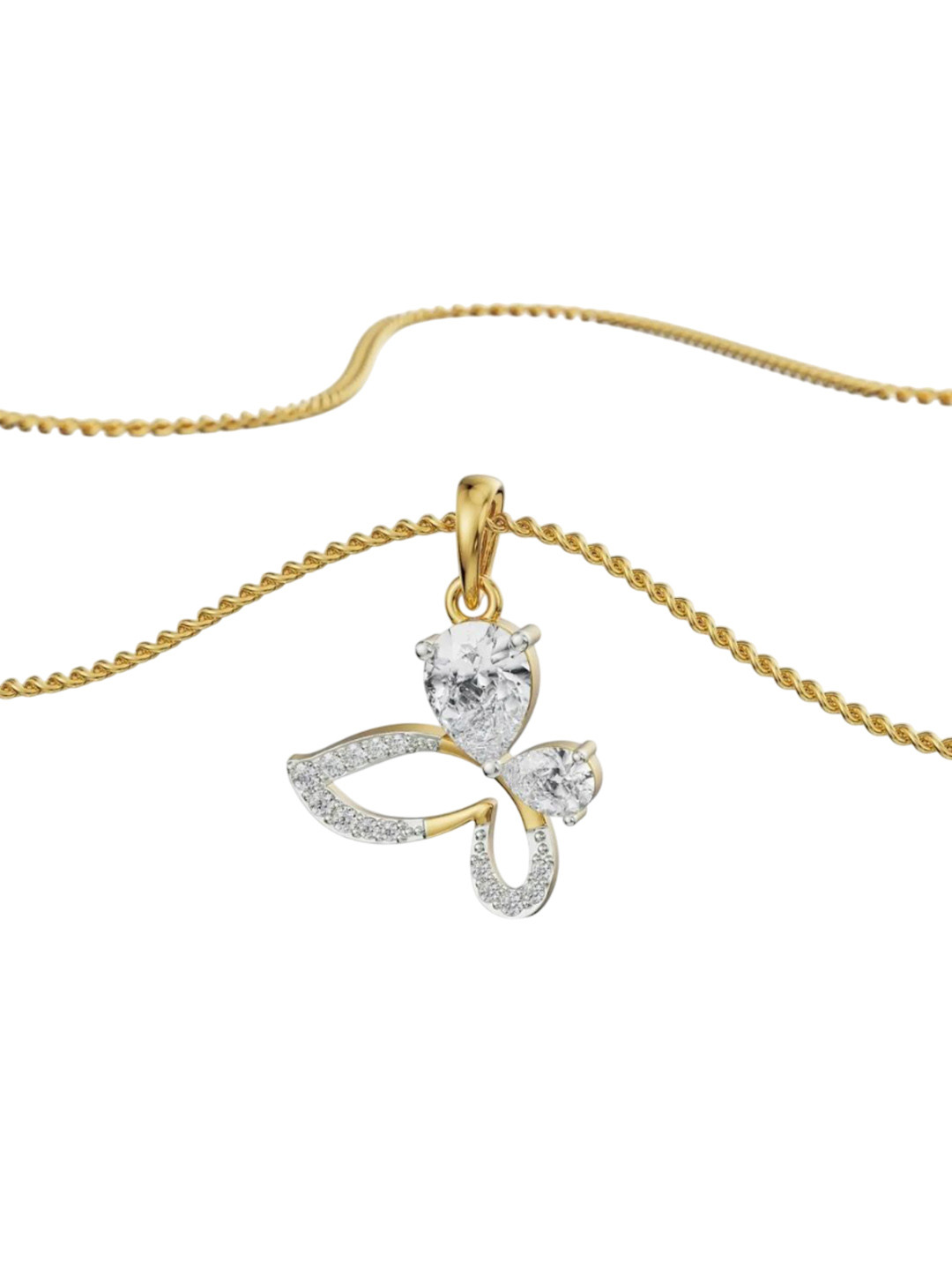 Emori The Radiant Butterfly 18KT Gold Lab Diamond Pendant