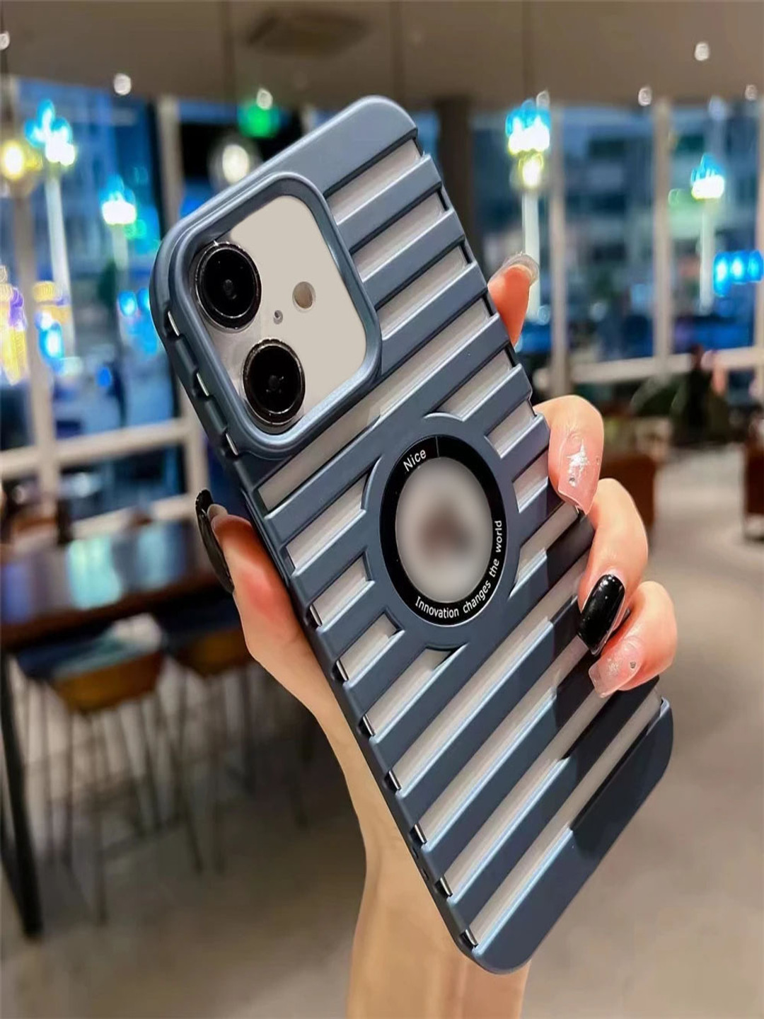 Luxury Kase LK165 Solid iPhone 16 Logo Hole Mag-Safe Heat Dissipation Back Case