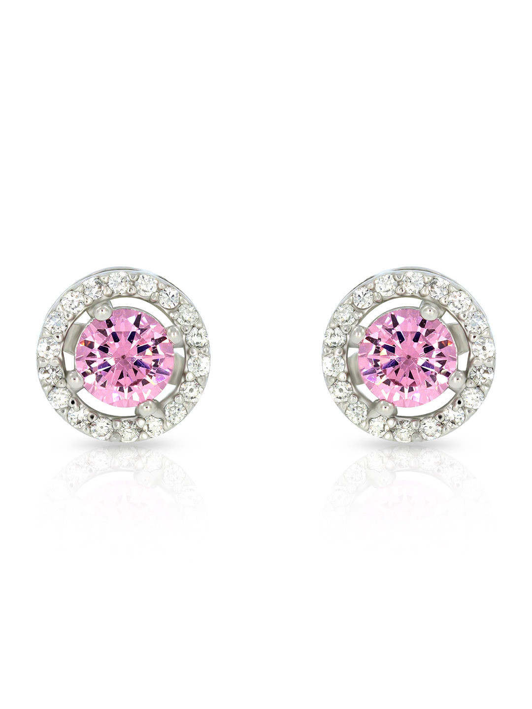 BHIMA 925 Sterling Silver Shimmer Stone Stud Earrings