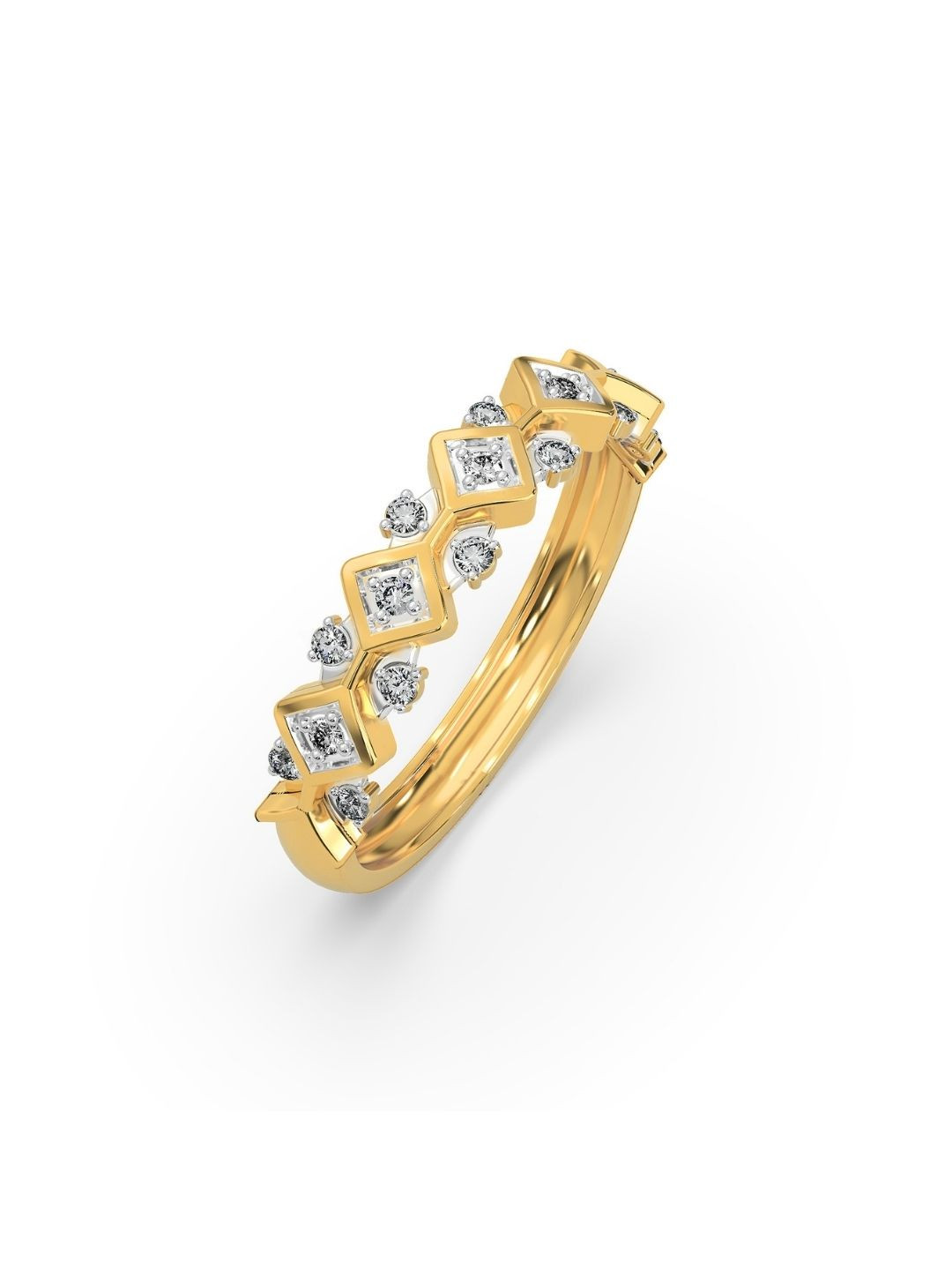 Emori Swirl Lab Diamond in 14KT Gold Ring