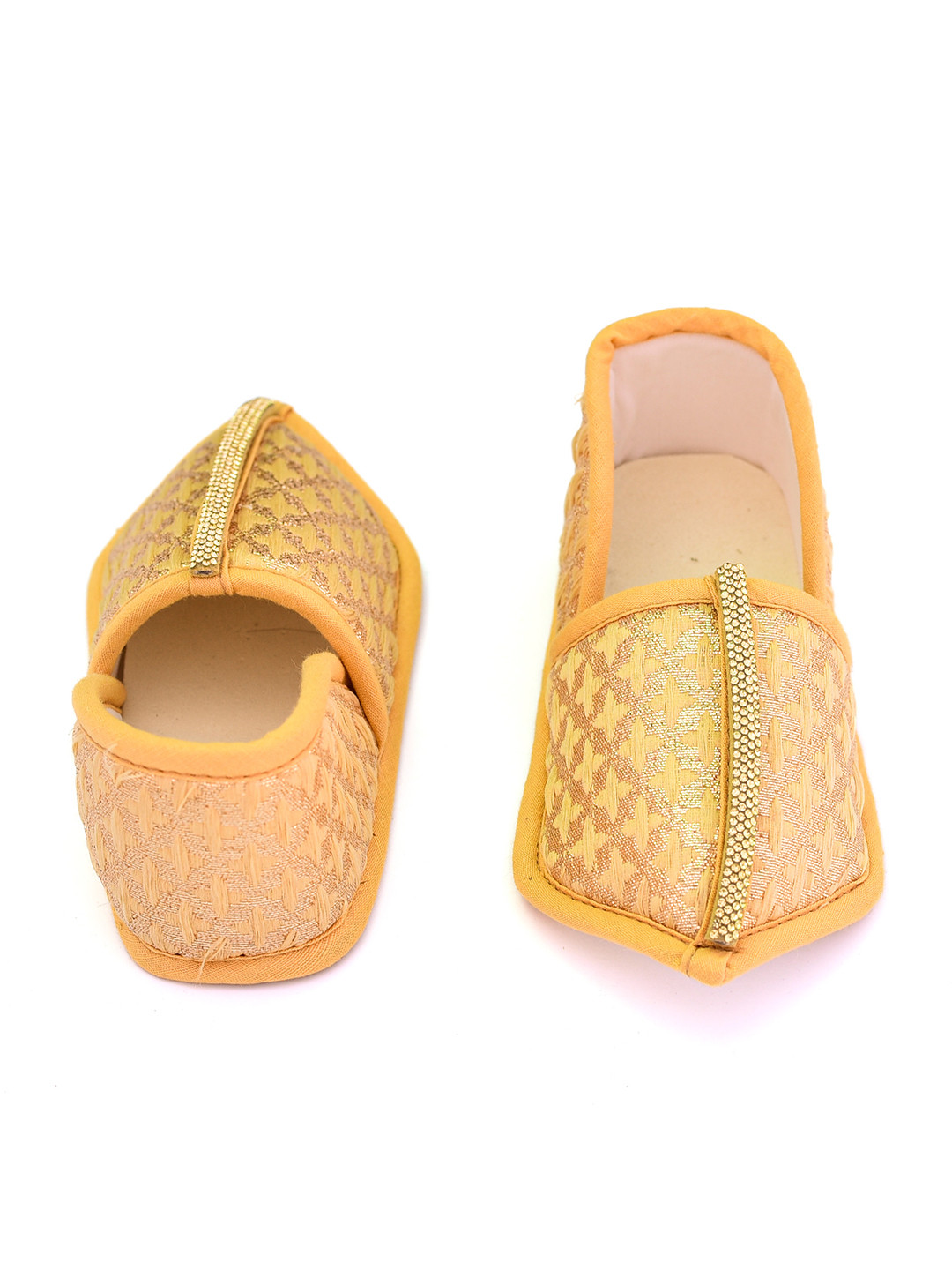 Daizy Boys Mojaris Embellished With Sequence Golden