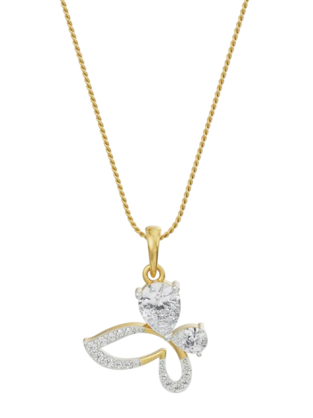 Emori The Radiant Butterfly Lab Diamond in 14KT Gold Pendant