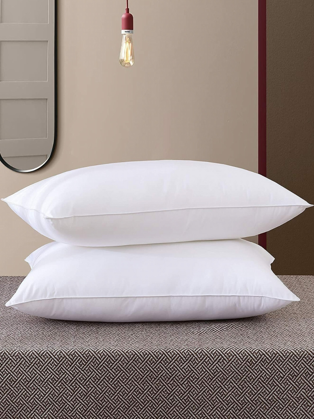 Changers White Set of 2 Fibre Filled Polyester Ultra Soft Sleep Pillow