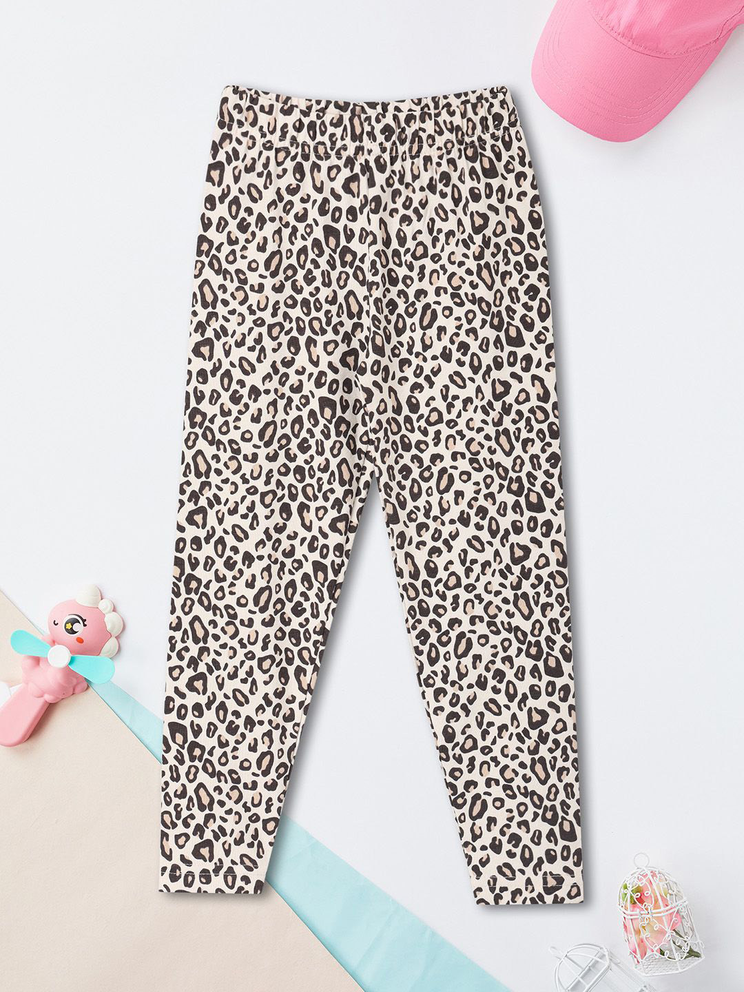 max Girls Animal Print Ankle-Length Leggings