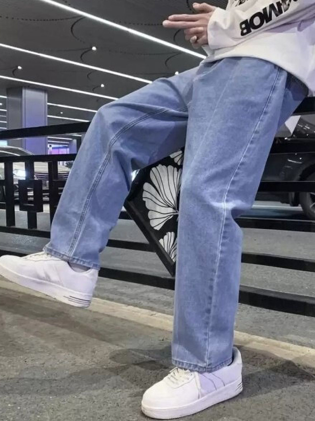 Podge Men Mid-Rise Baggy Jeans