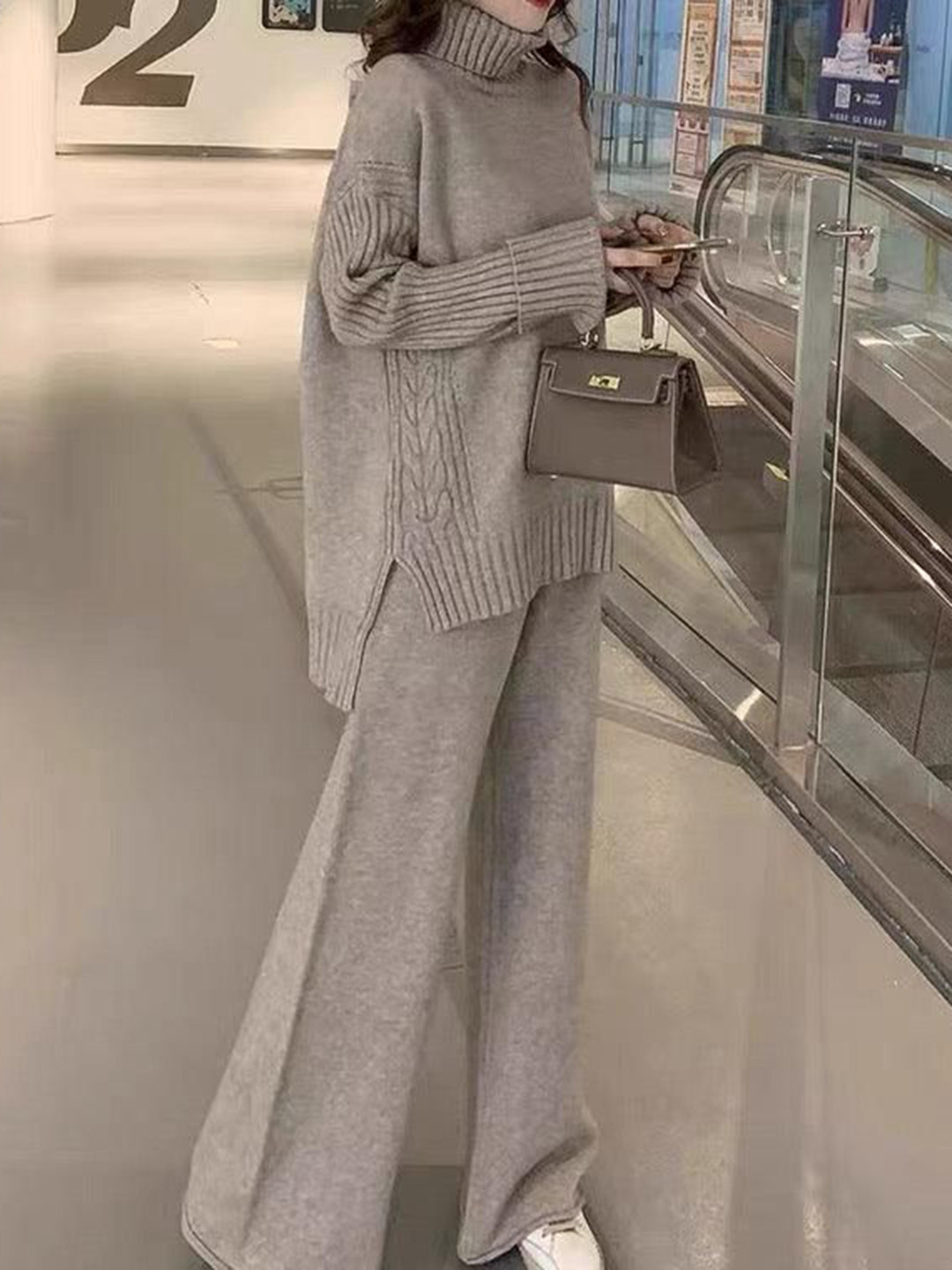 Miss Mosa By Akanksha  Brown Todso Winter Woollen Track Set