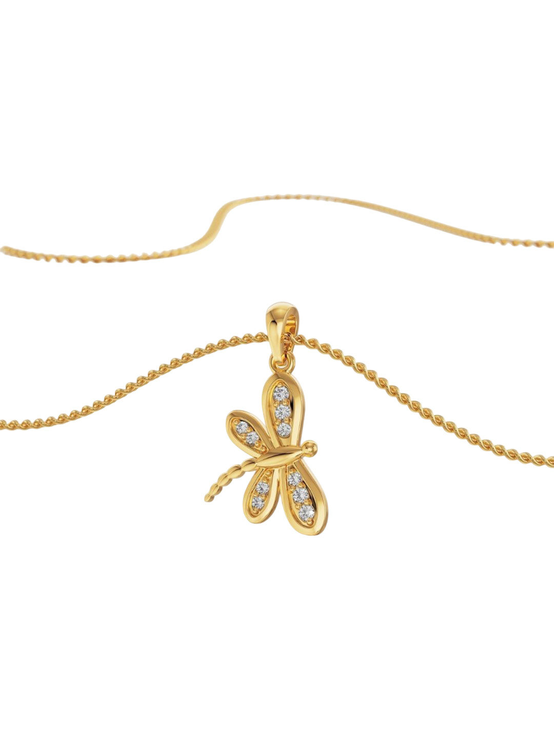 Emori Butterfly Lab Diamond Pendant in 18KT Gold