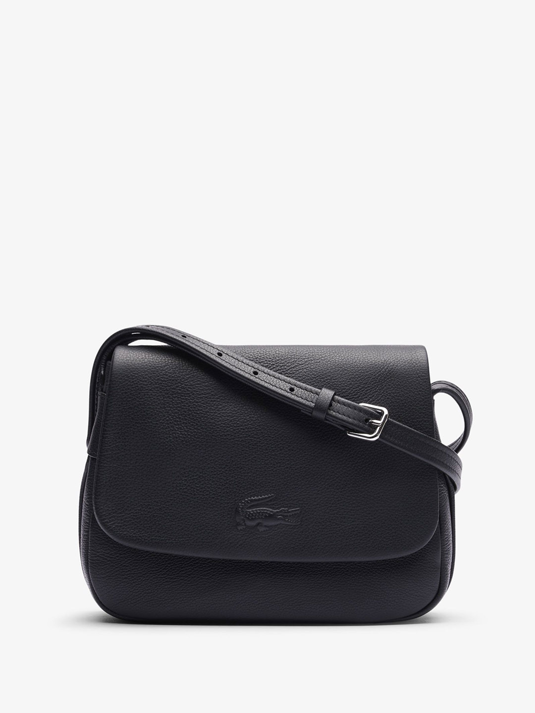 Lacoste Textured Crossbody Leather Sling Bag