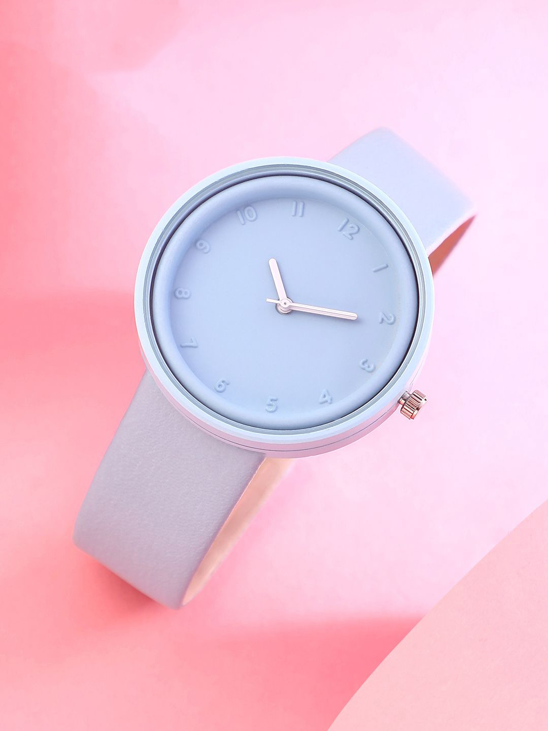 HAUTE SAUCE  Women's The Off-Duty Round Watch - Powder Blue AW25_HSWC1275