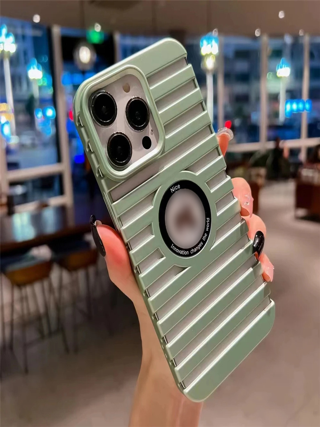 Luxury Kase LK165 Solid iPhone 16 Pro Logo Hole Mag-Safe Heat Dissipation Back Case