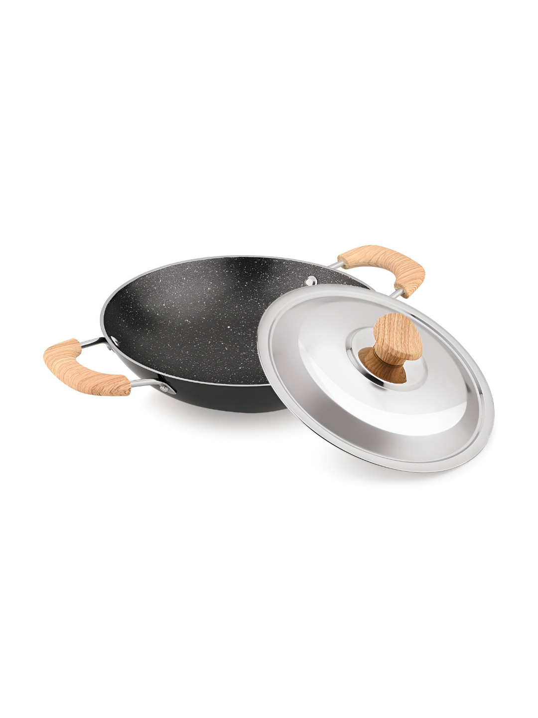 BERGNER Black Non-Stick Kadhai And Wok