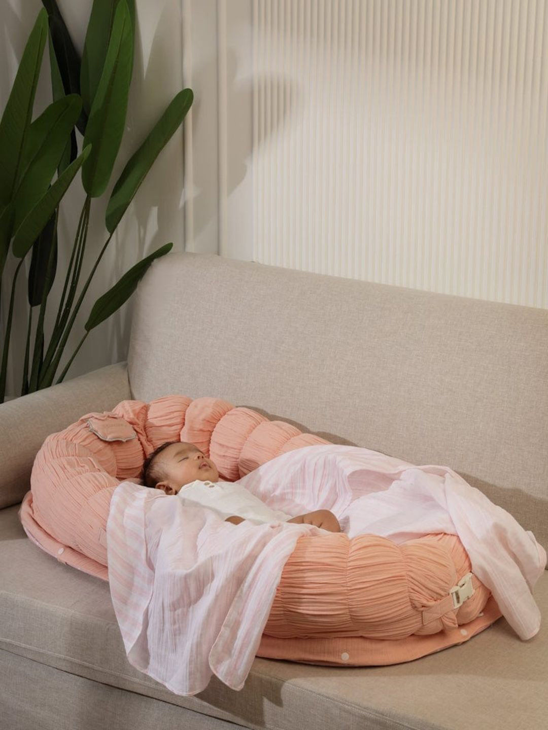 Baby Jalebi Kids Pink Sleep Cloud Baby Nest Bed