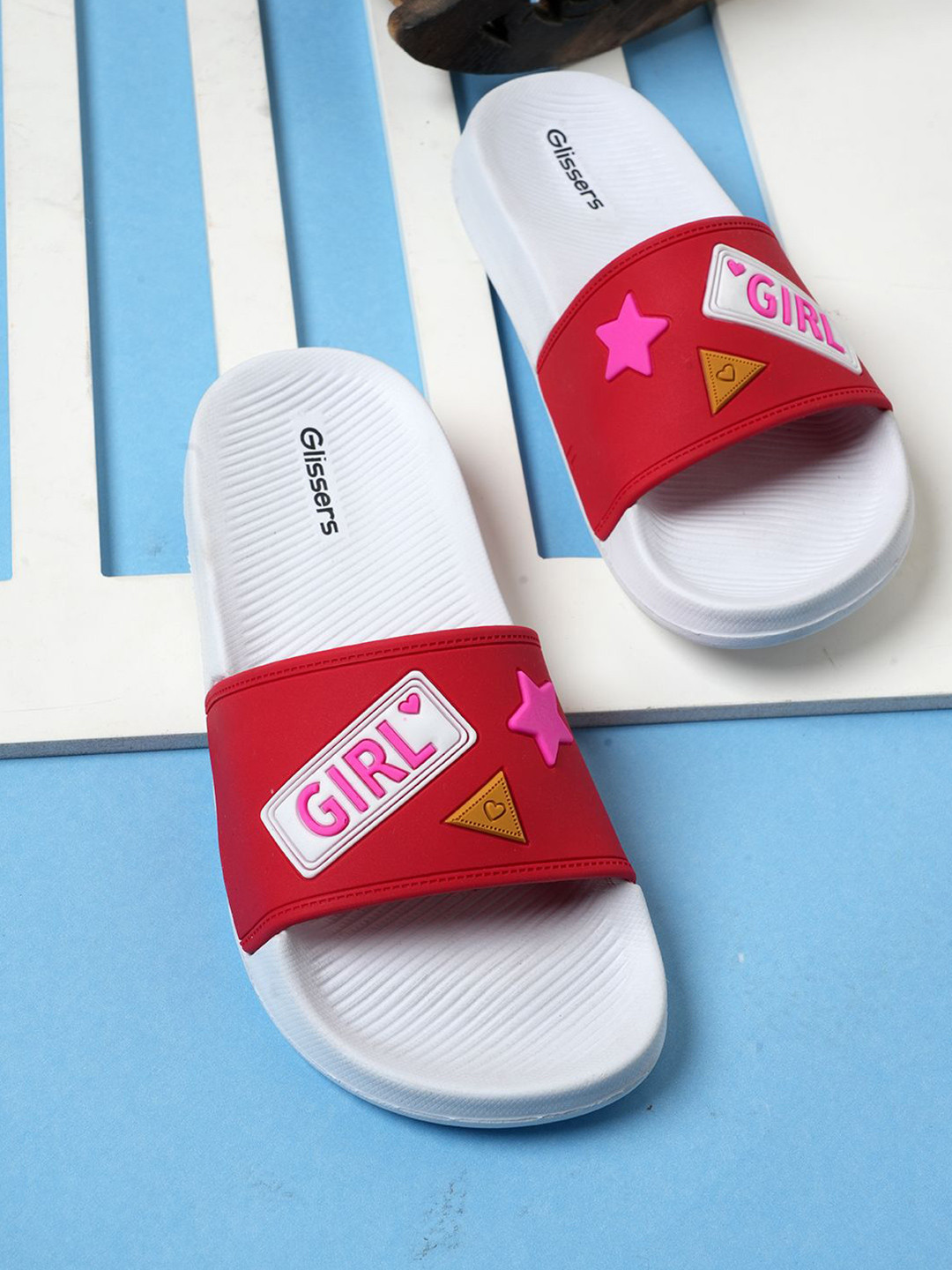 GLISSERS Kids Embosed Printed Sliders