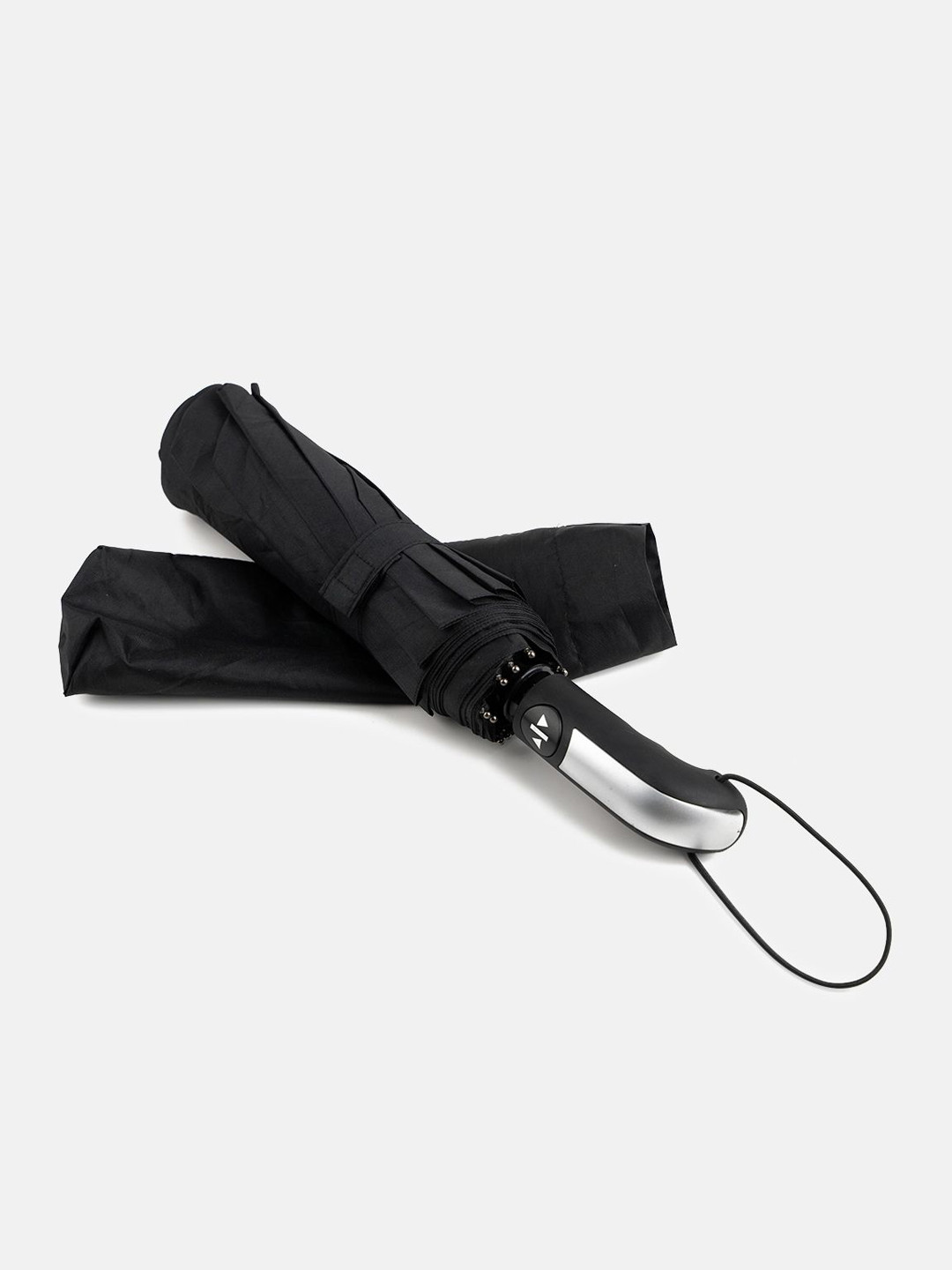 BOLDFIT Black Manual 3 Fold Full Cover Umbrella