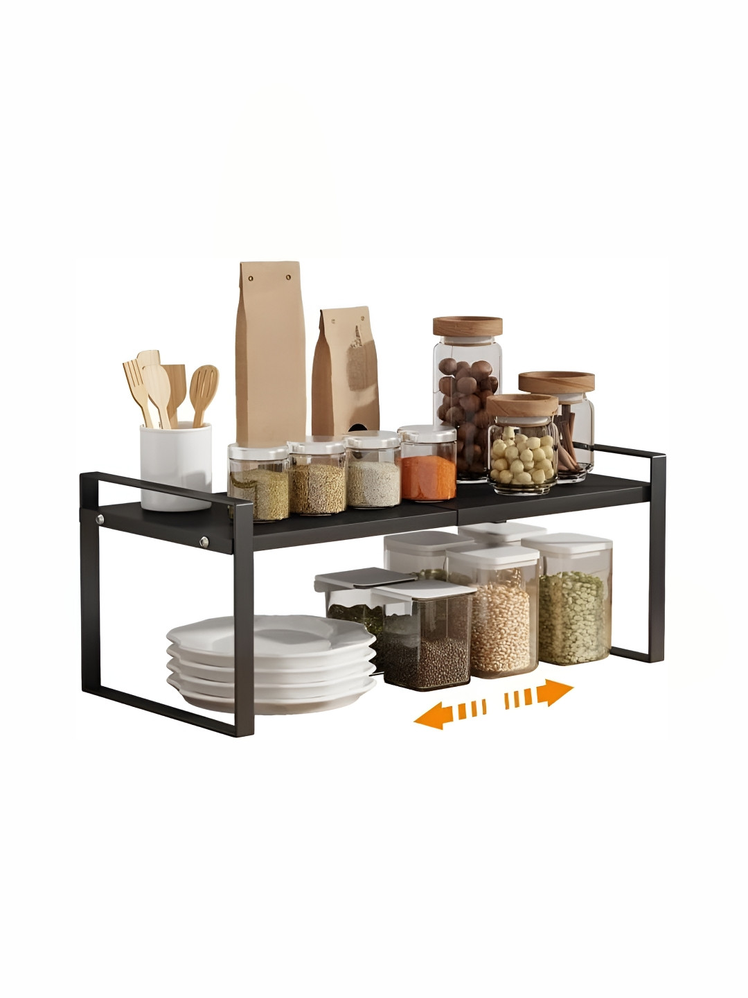 Arhat Organizers Black Metal Multi-Utility Organiser