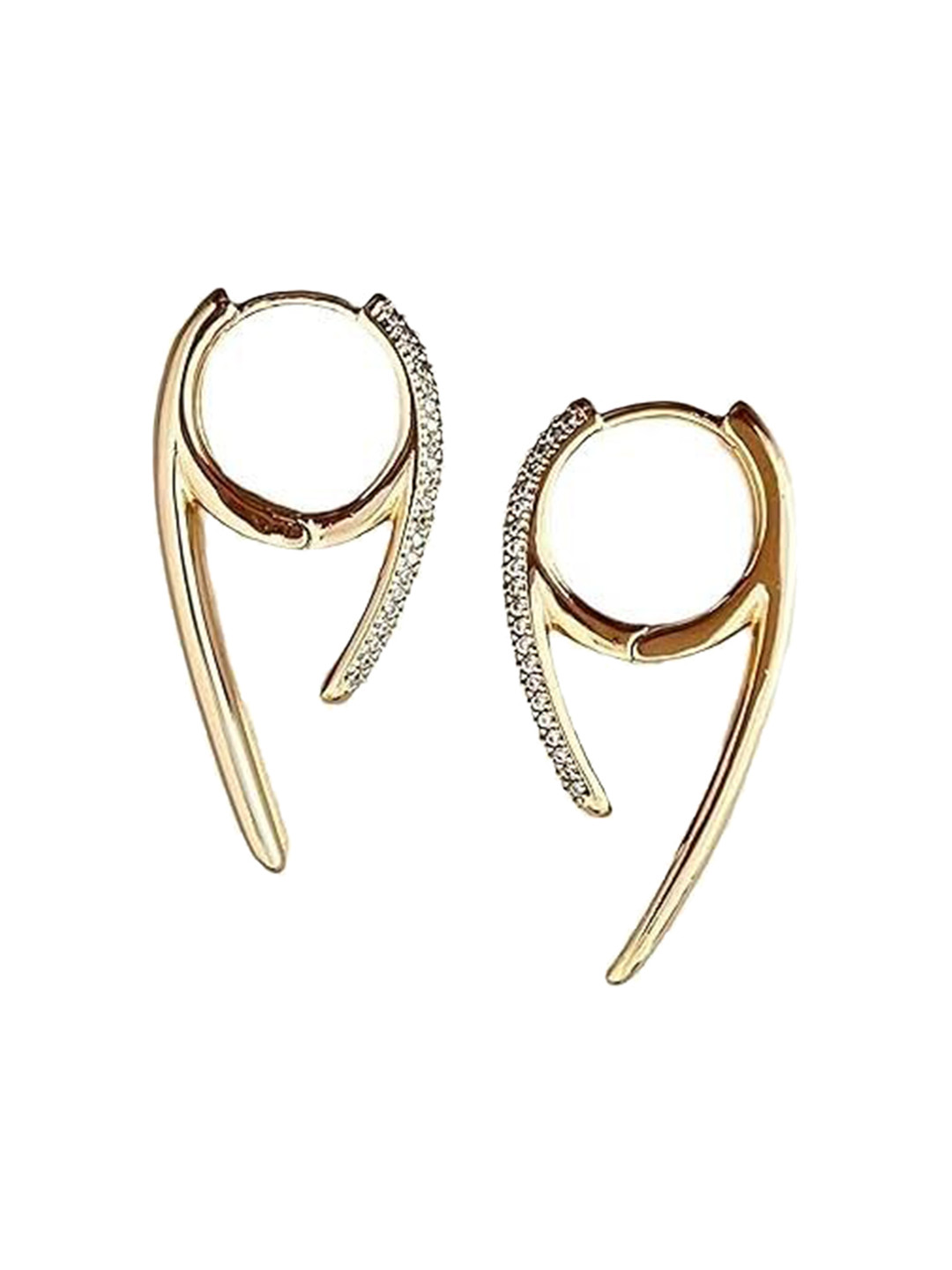 ISHI New York Rose Gold-Plated Twilight Curves Earrings