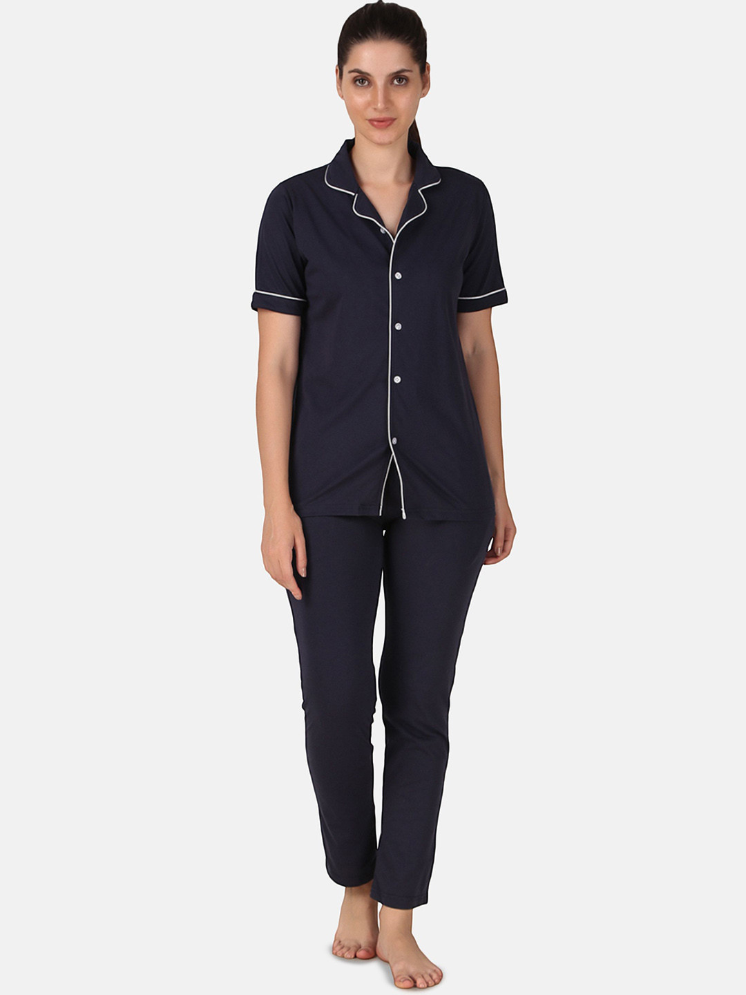 BENZOS Lapel Collar Night Suits