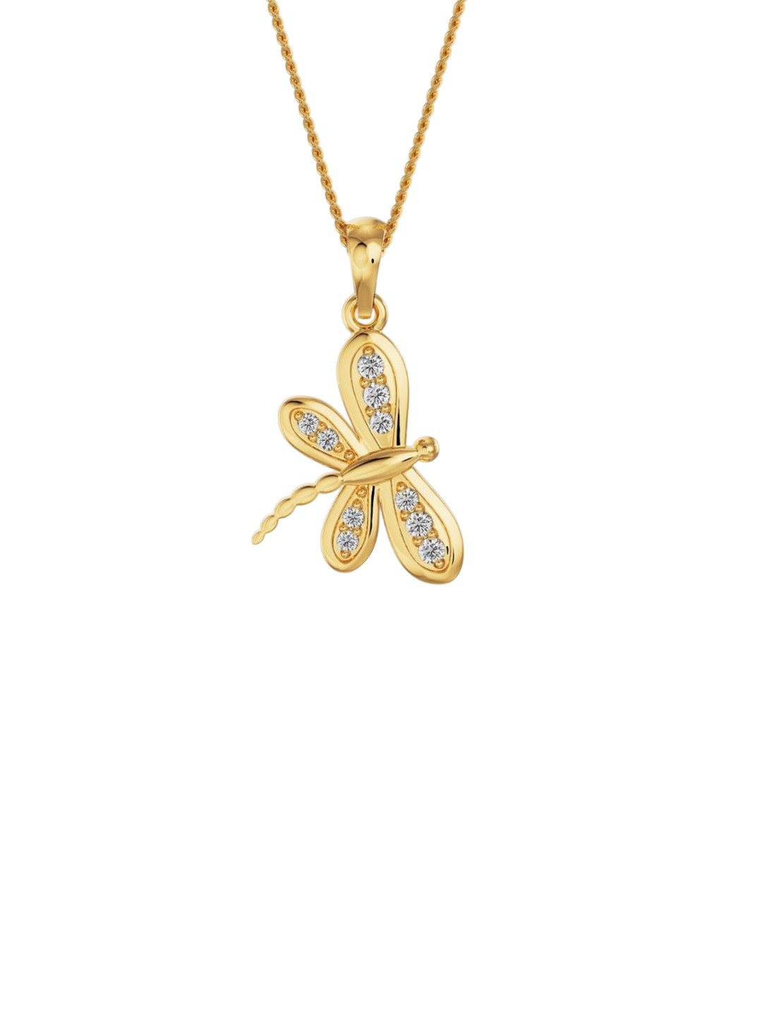 Emori Butterfly Lab Diamond in 14KT Gold Pendant
