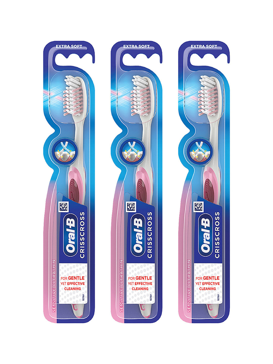 Oral - B Set Of 3 Criss Cross Ultra Thin Sensitive Toothbrush
