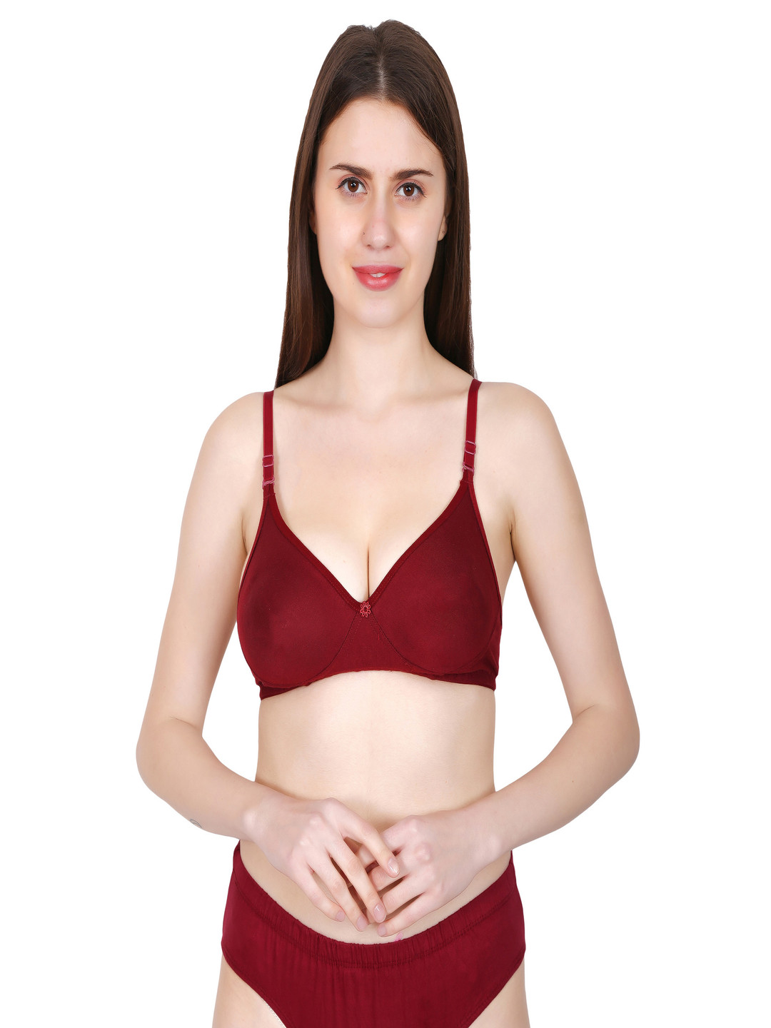 Fihana Women Shoulder Straps Lingerie Set PRSA-NP-MAROON-30B
