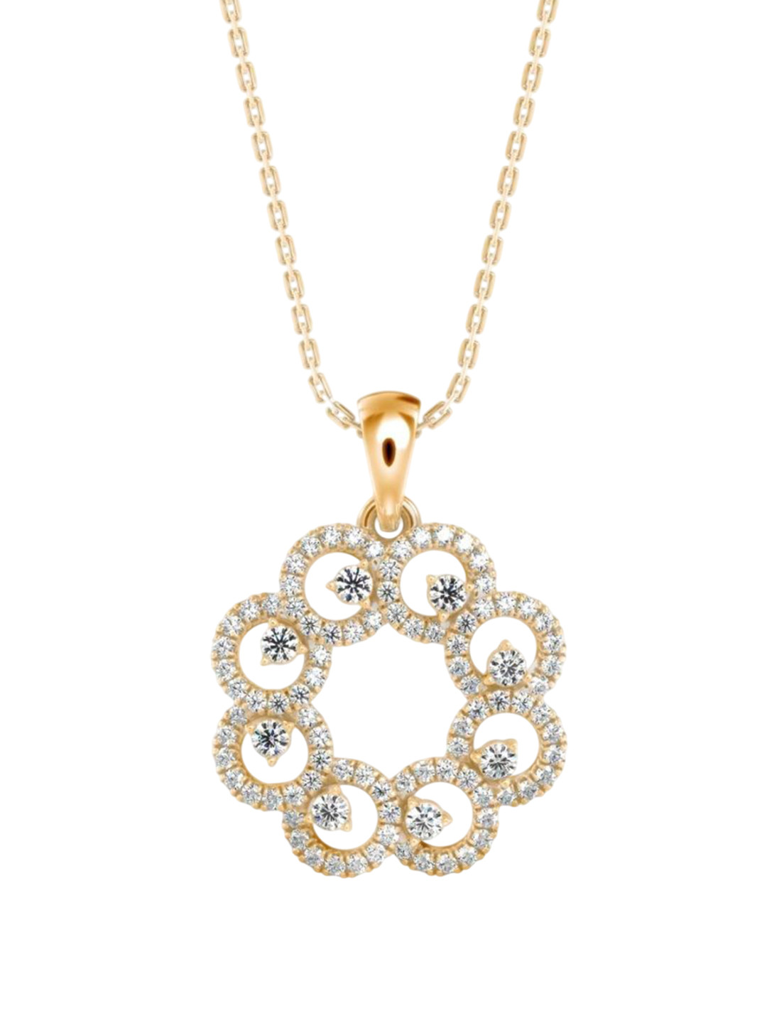 Emori Floral Bloom Lab Diamond in 14KT Gold Pendant