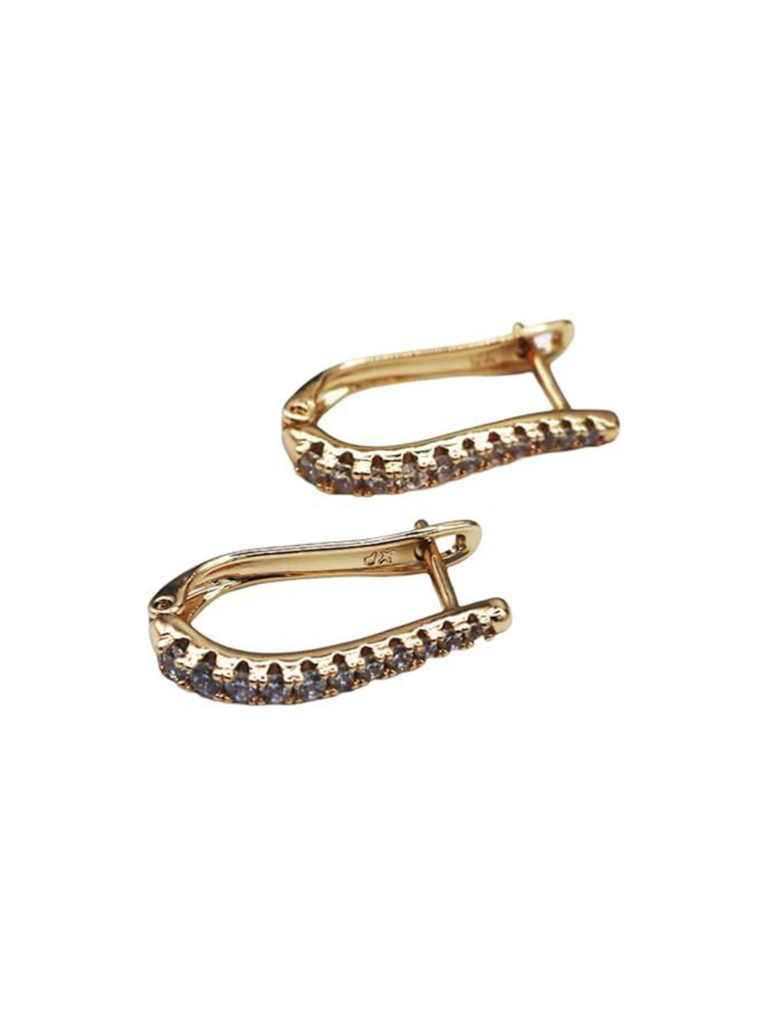 ISHI New York Rose Gold Plated Crescent Hoops
