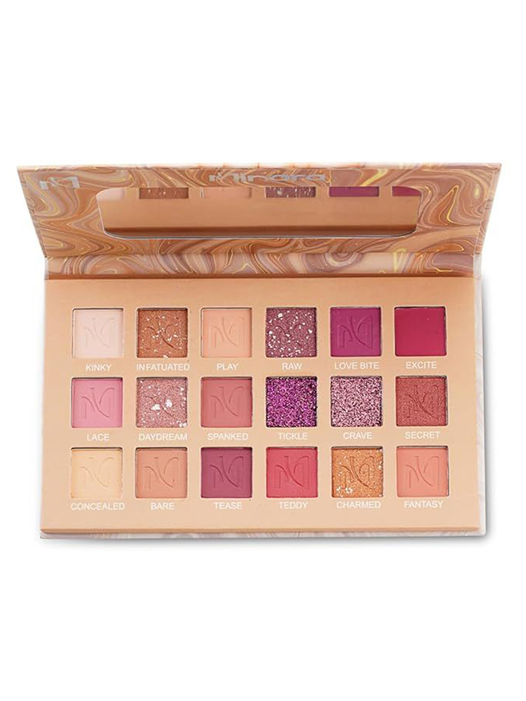 MINARA 18 Colors Nude Long Lasting Shimmer Eyeshadow Palette - 18 g