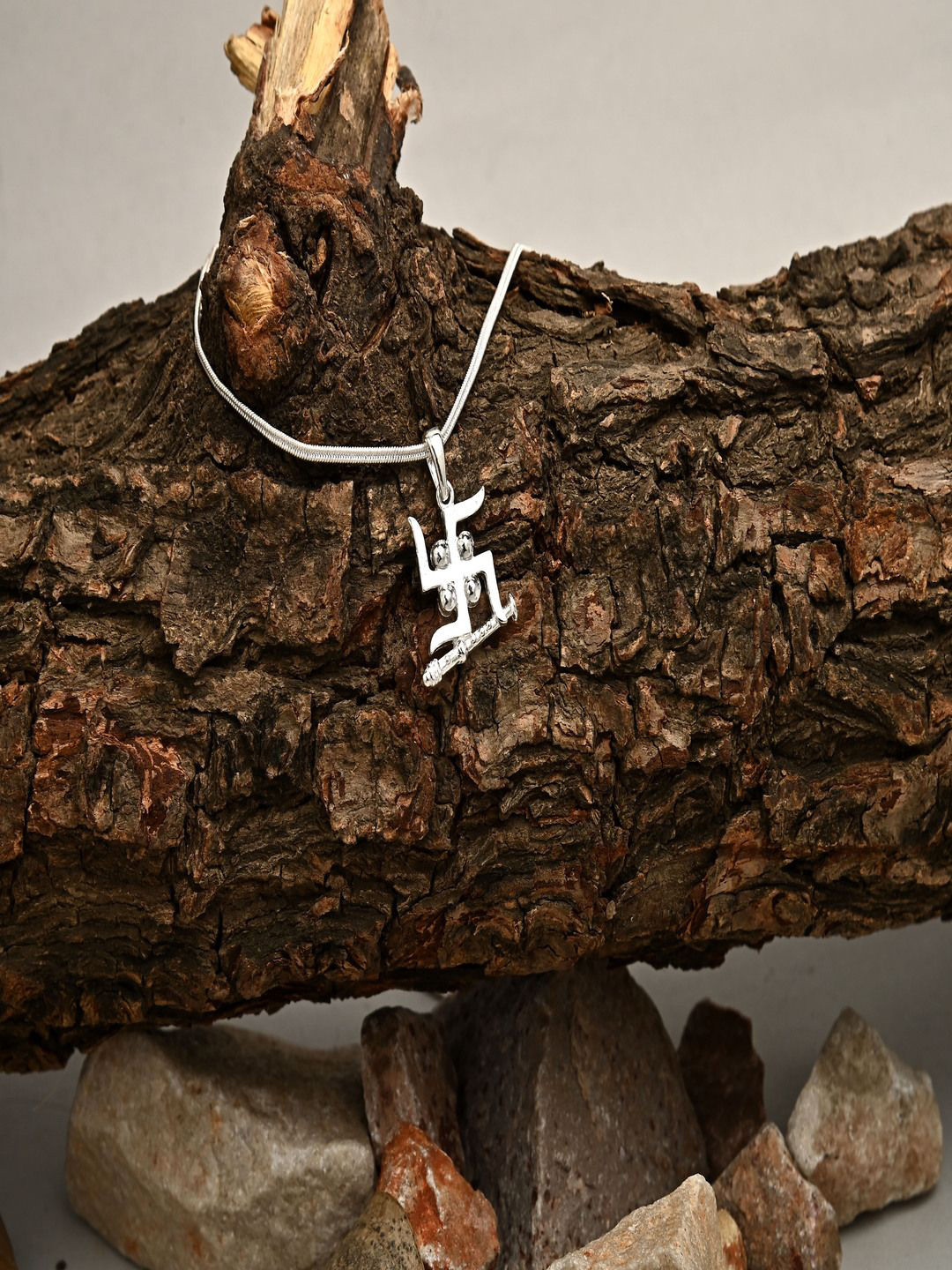 Paavni Unisex 925 Sterling Swastik Pendants
