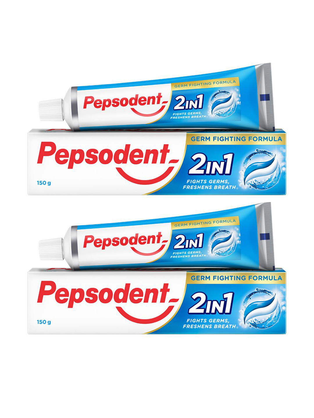 Pepsodent Set Of 2 Dual Action Toothpaste With Germ Fighting Formula - 150g Each