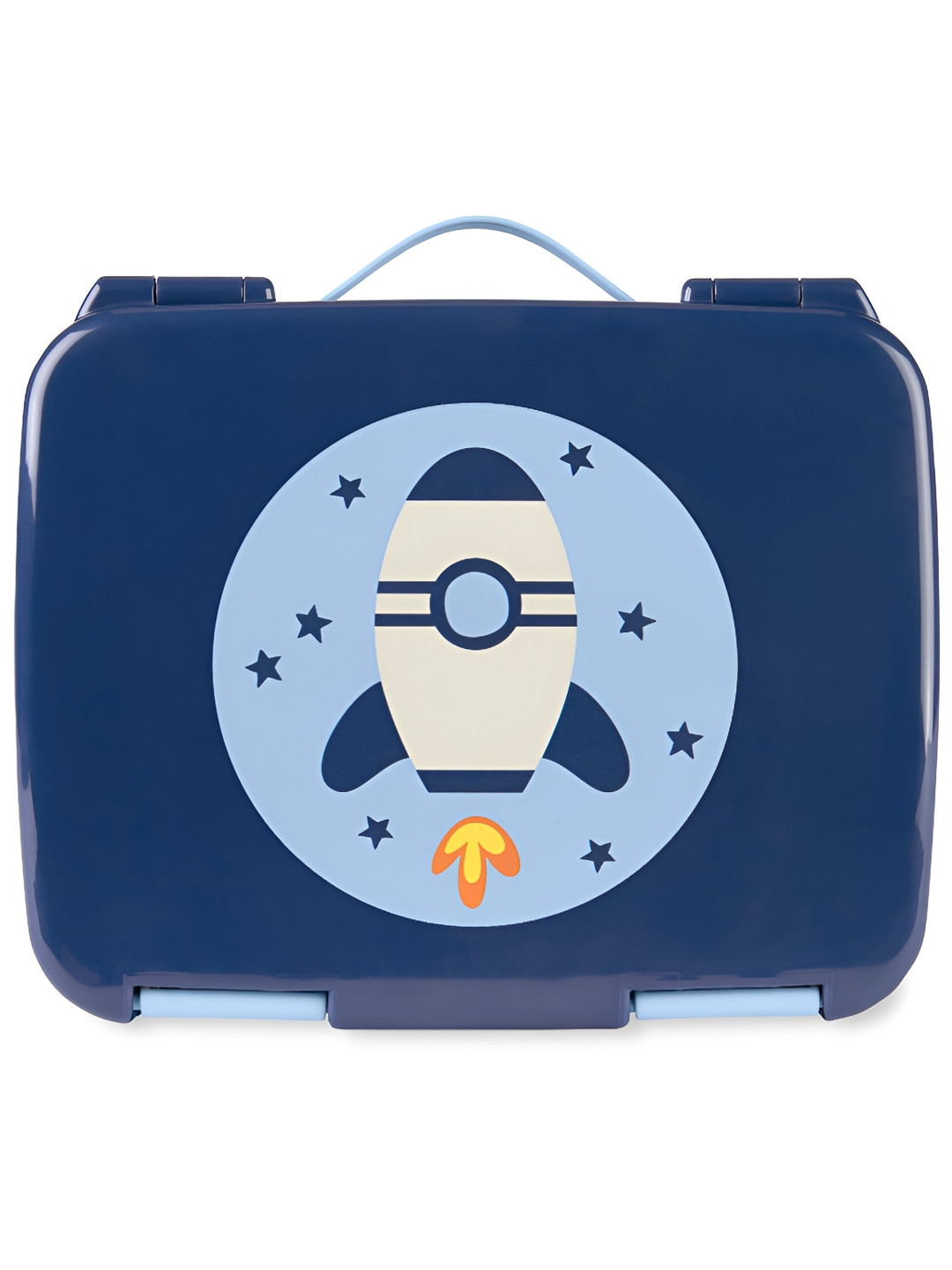 SKIP HOP Kids Rocket Blue & White Microwave Safe Bento Lunch Box