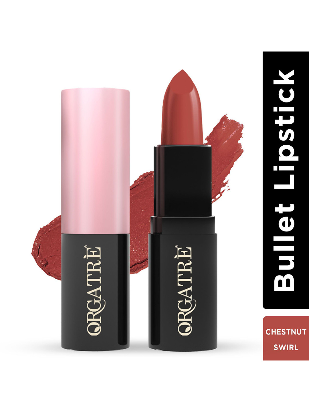 Orgatre MoodBliss Creamy Matte Long Lasting Bullet Lipstick- 3.2 g - Chestnut Swirl