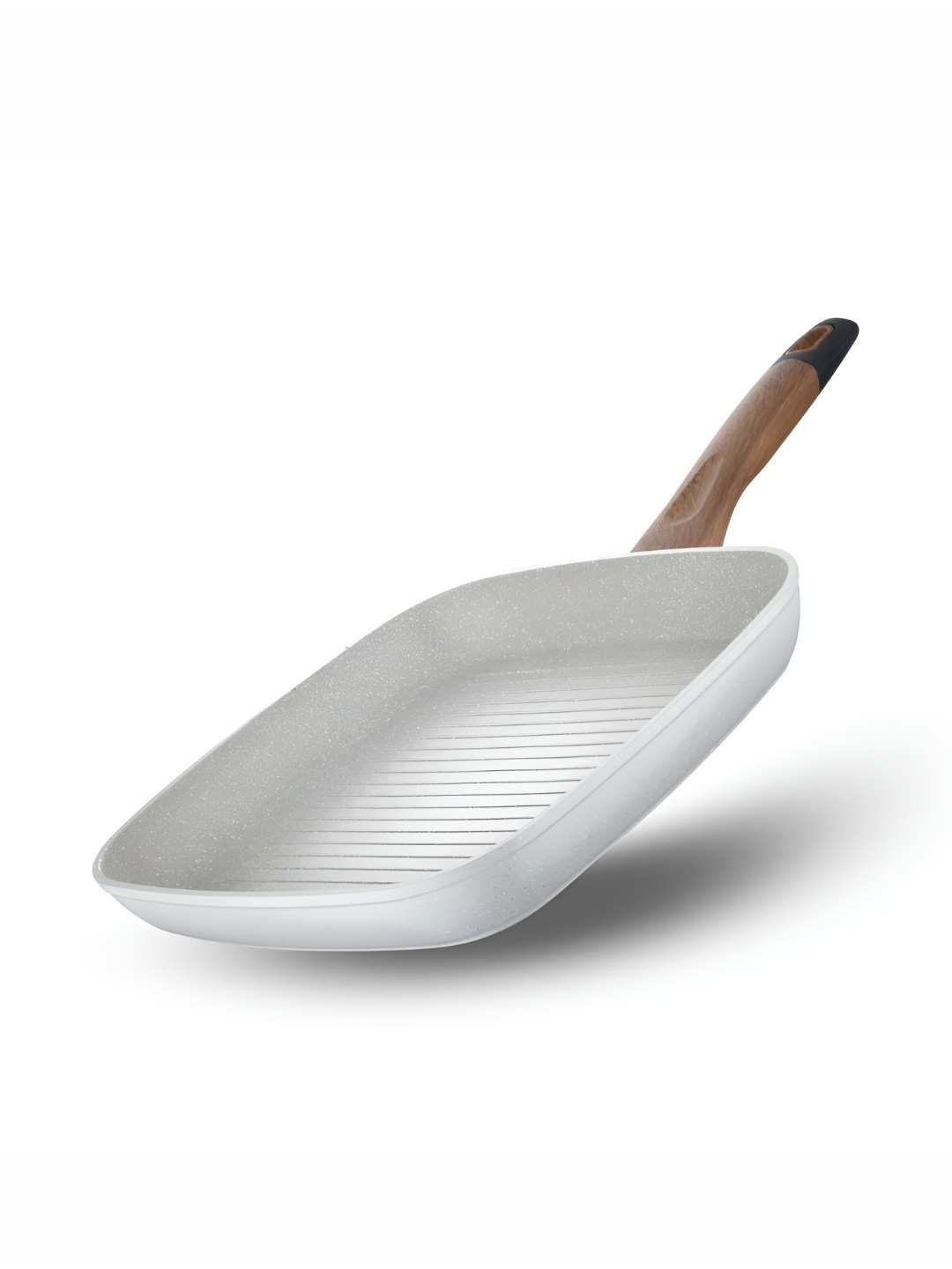 BERGNER Naturally White Induction Base Aluminium Grill Pan