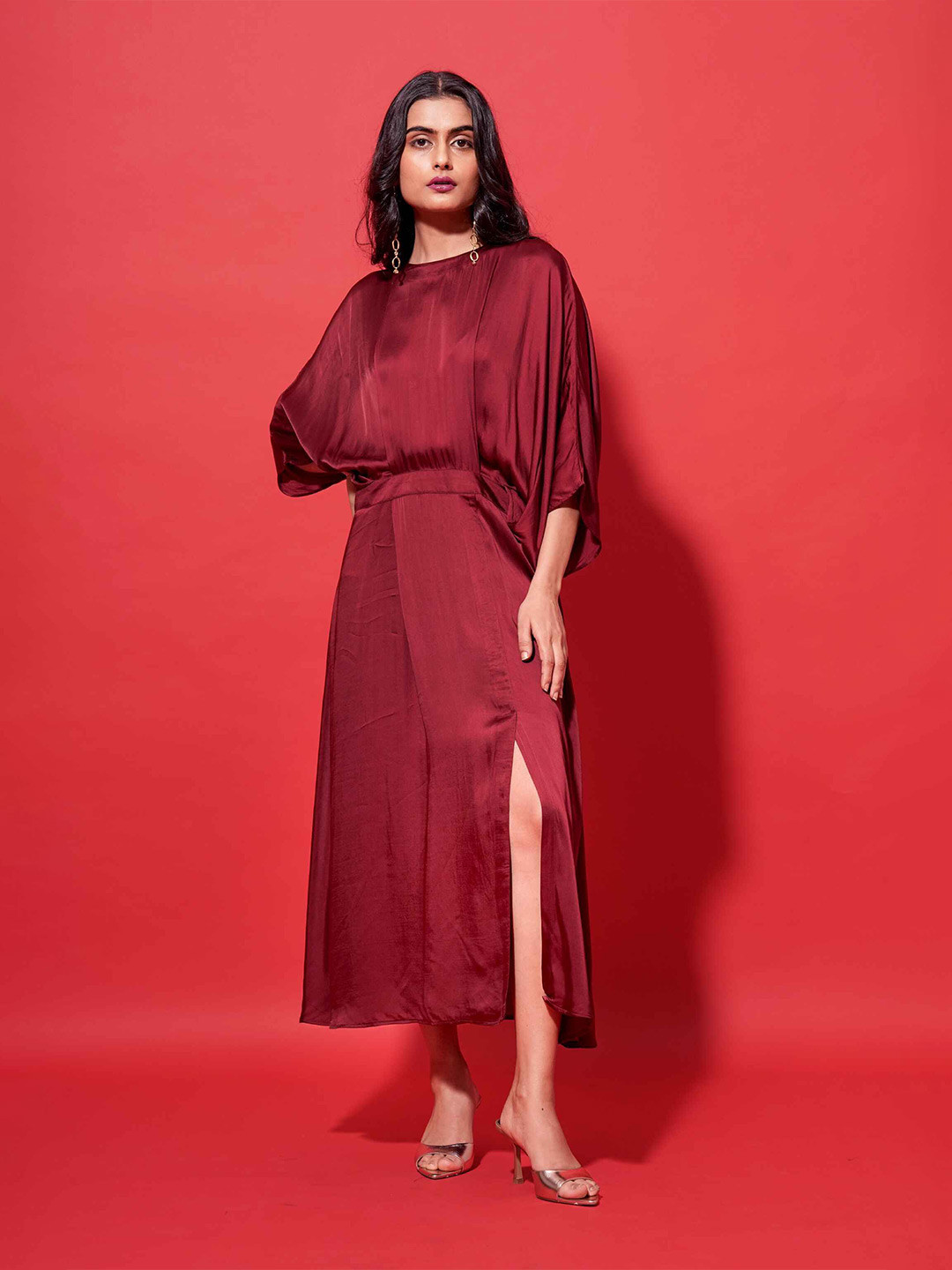 the kaatn trail Elena Dress Maroon
