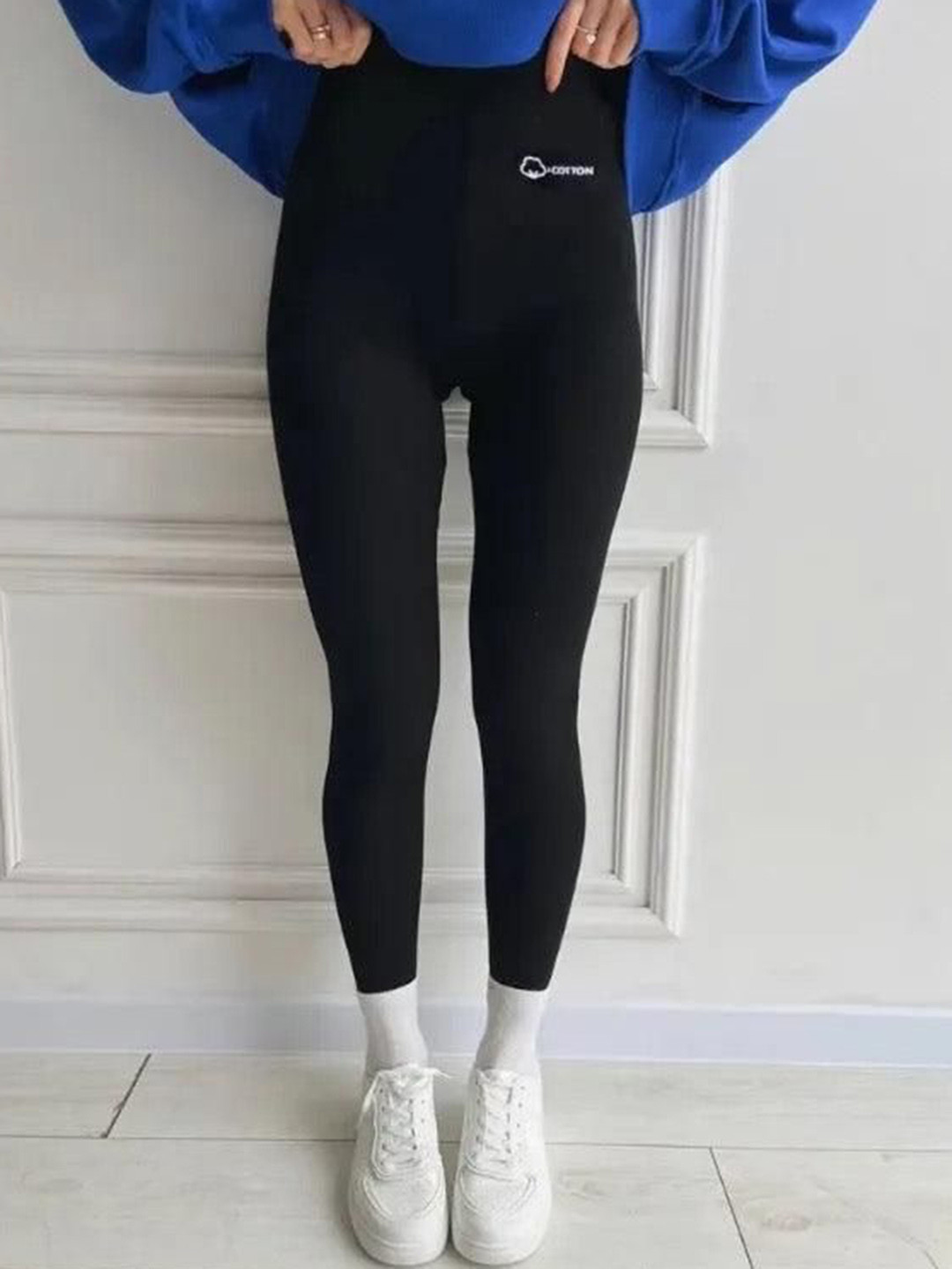Miss Mosa By Akanksha  Women Black Lateno Premium Fleece Tights