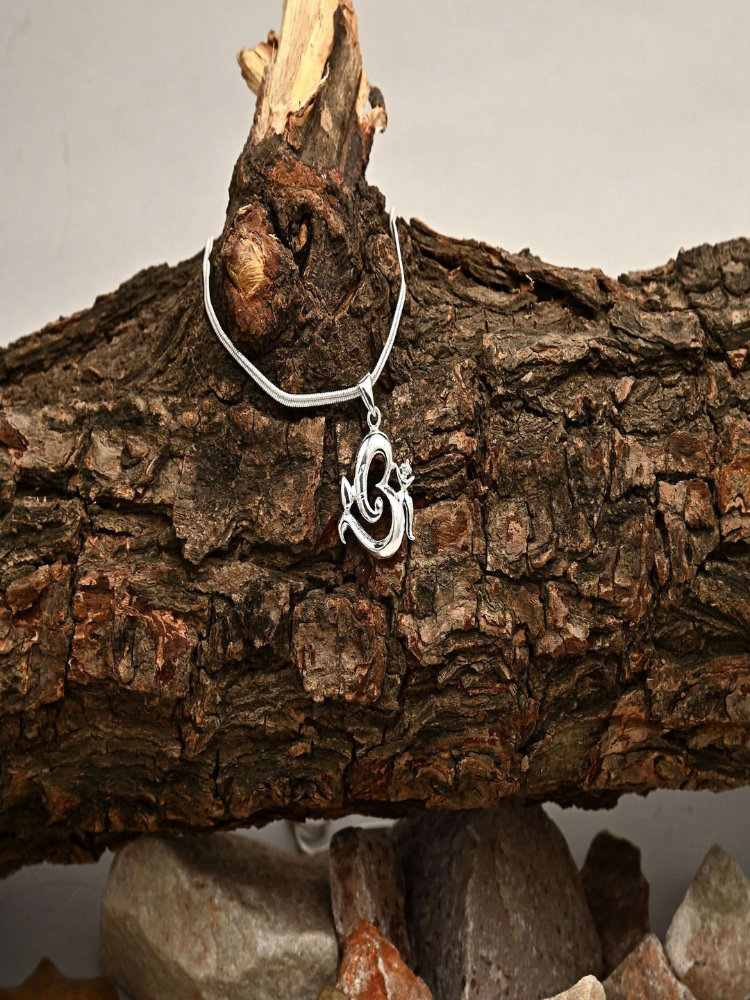 Paavni Unisex 925 Sterling Silver OM Pendants