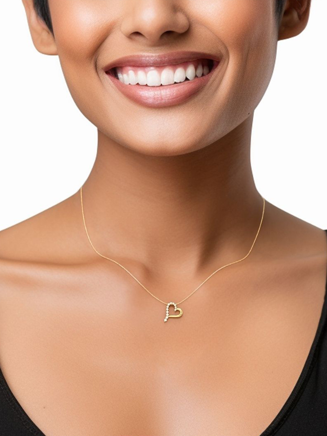 Emori Heart Felt Lab Diamond Pendant in 18KT Gold