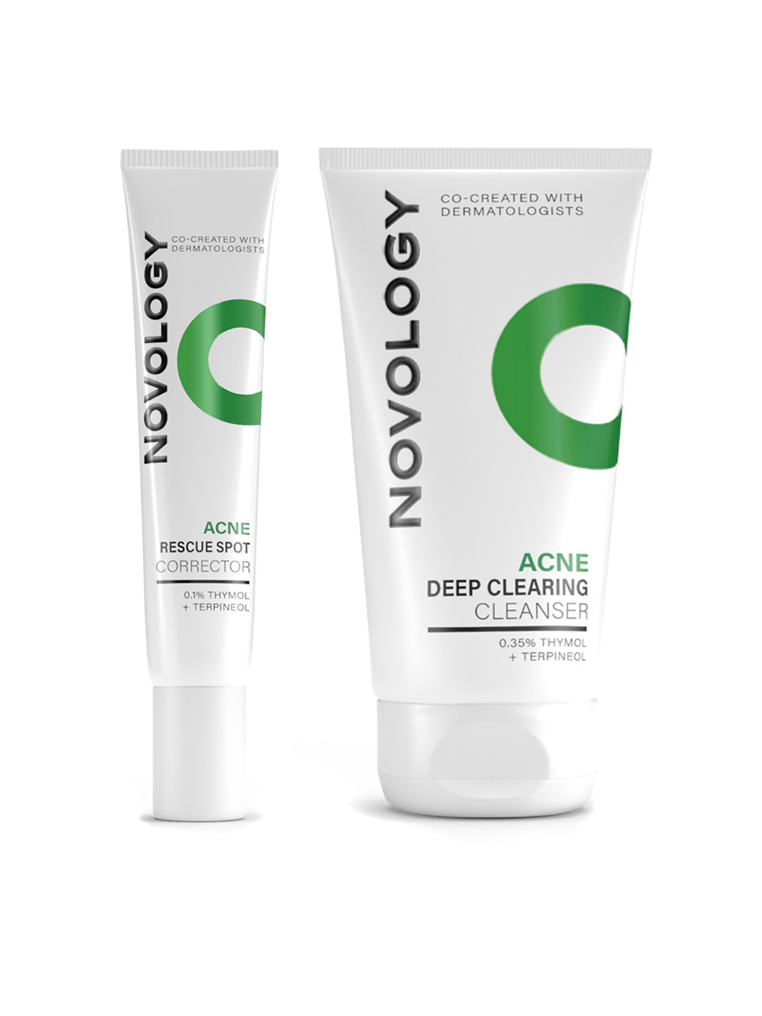 Novology Set Of Acne Deep Clearing Cleanser & Rescue Spot Corrector - 180g