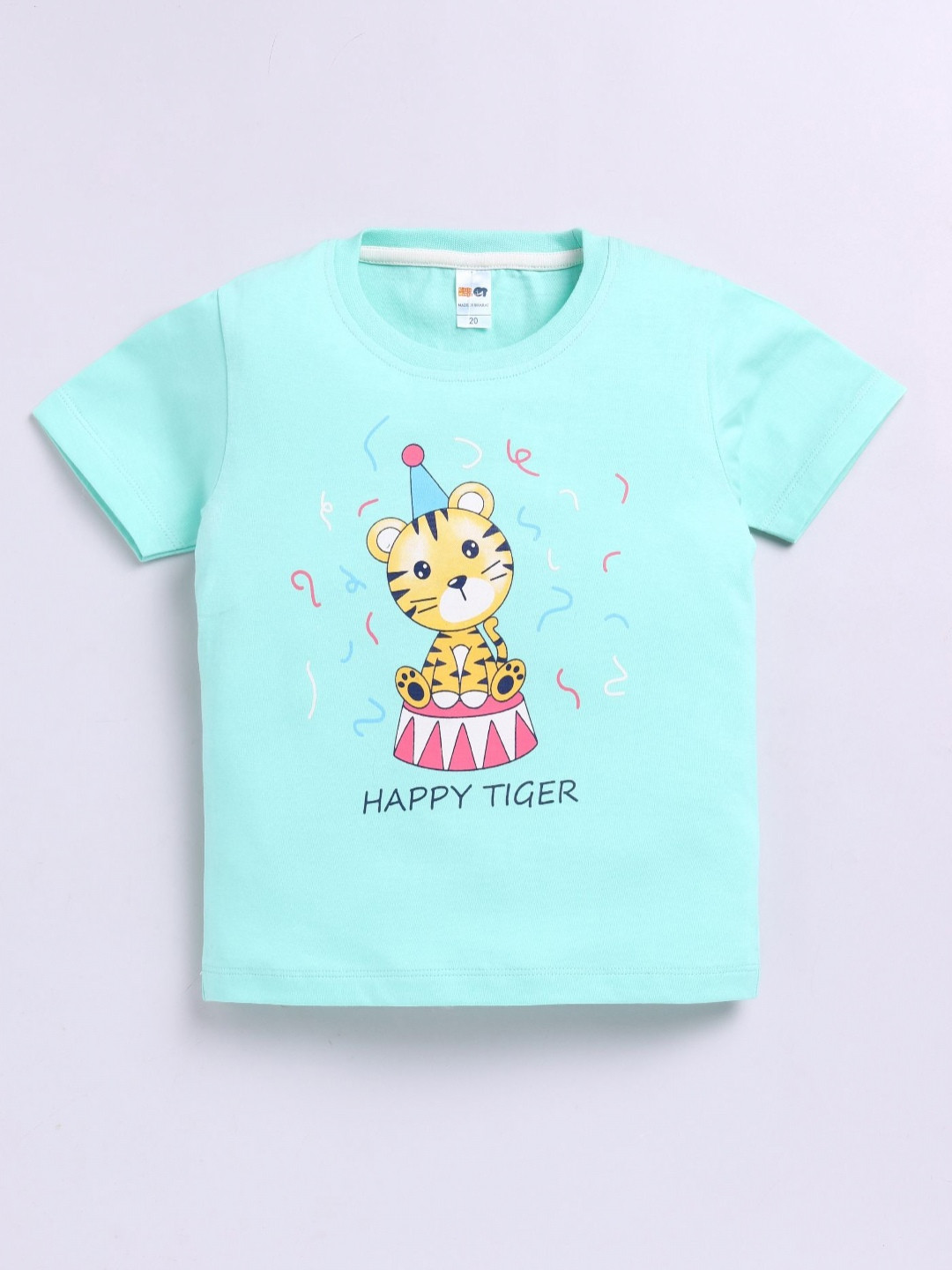 LITTLE NINJA Boys Graphic Printed Round Neck Cotton T-shirt