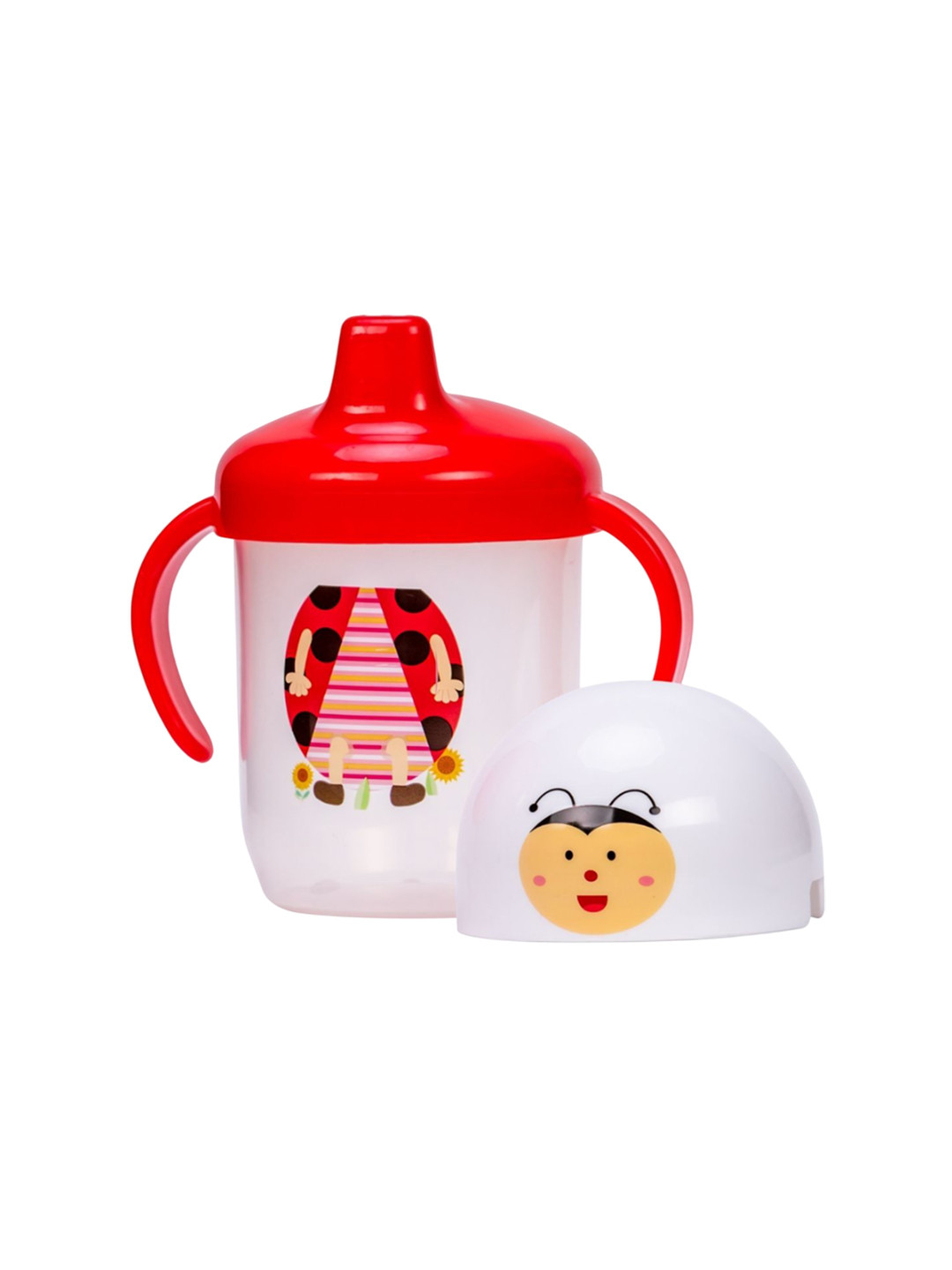 Adore Kids SPINHX Duck Bill Red Sipper with Twin Handle & Hygiene Cap-250ml